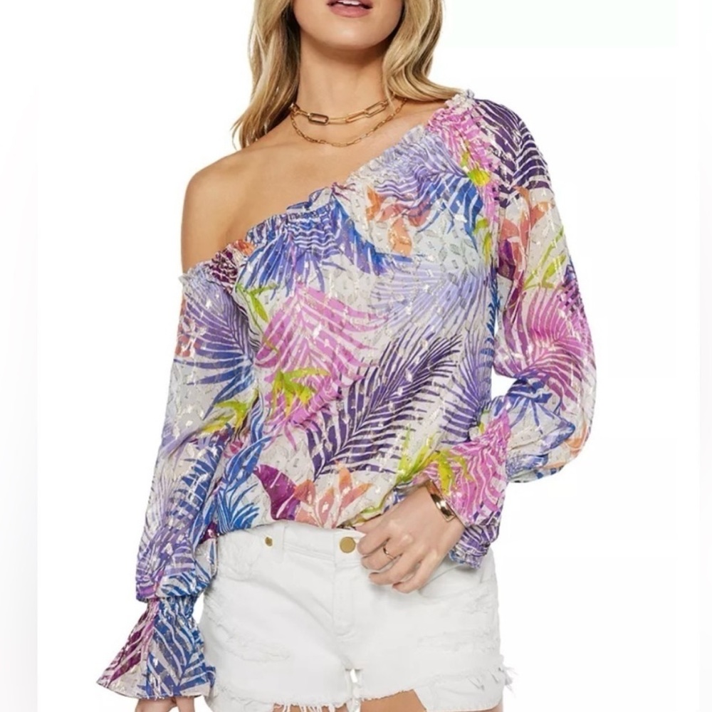 Ramy Brook Multicolor One-Shoulder Top